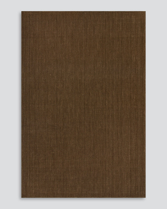 Linden Floor Rug in Ironbark, the whole rug shown flat on a plain background