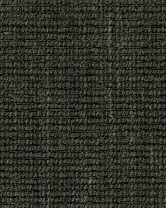 Linden Floor Rug in Petrol, close-up of the wool pile and texture