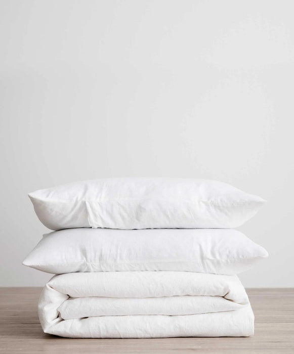 Linen Duvet Cover – White