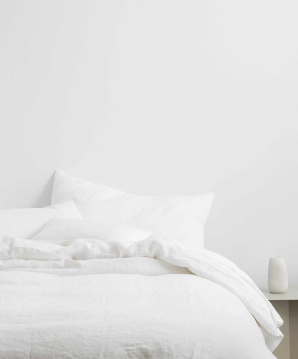 Linen Duvet Cover – White