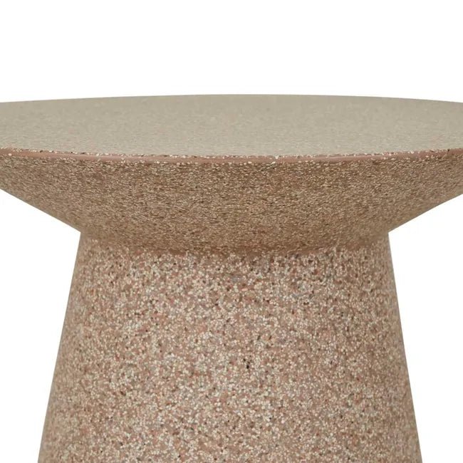 Livorno Round Side Table - Terracotta Speckle