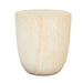 Lucia Sphere Side Table-Faux Natural Travertine