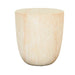 Lucia Sphere Side Table-Faux Natural Travertine