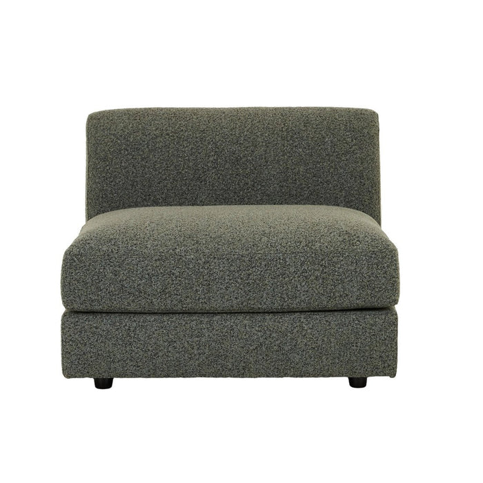 Madrid Curve 1 Seater Centre Sofa - Green Boucle