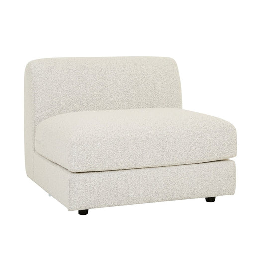 Madrid Curve 1 Seater Centre Sofa - Grey Speckle Boucle