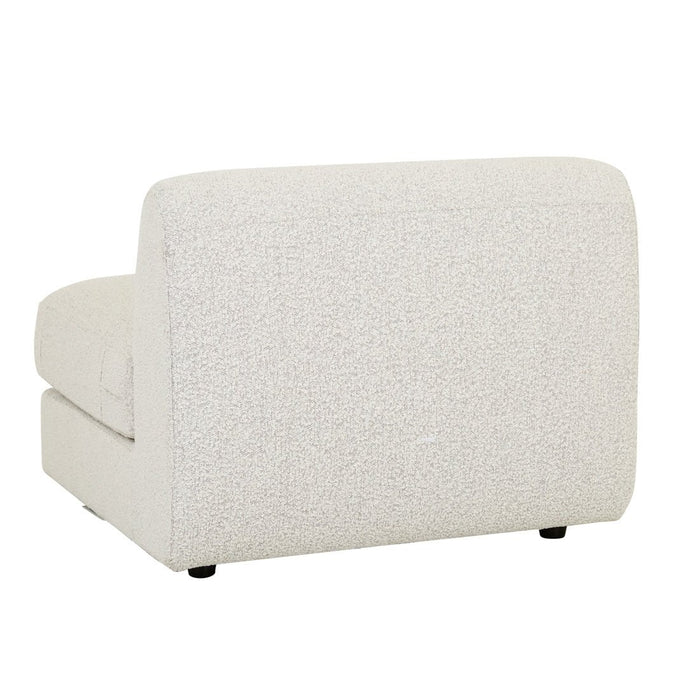 Madrid Curve 1 Seater Centre Sofa - Grey Speckle Boucle