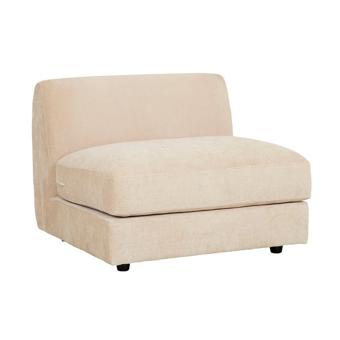 Madrid Curve 1 Seater Centre Sofa - Soft Wheat