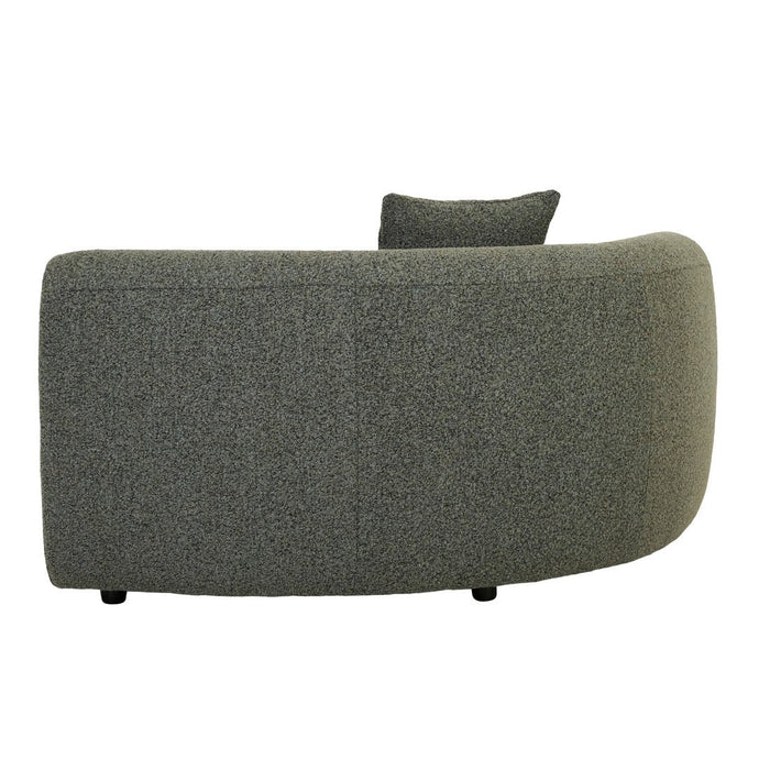 Madrid Curve Corner Sofa - Green Boucle