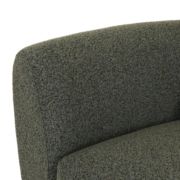 Madrid Curve Corner Sofa - Green Boucle
