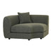 Madrid Curve Corner Sofa - Green Boucle