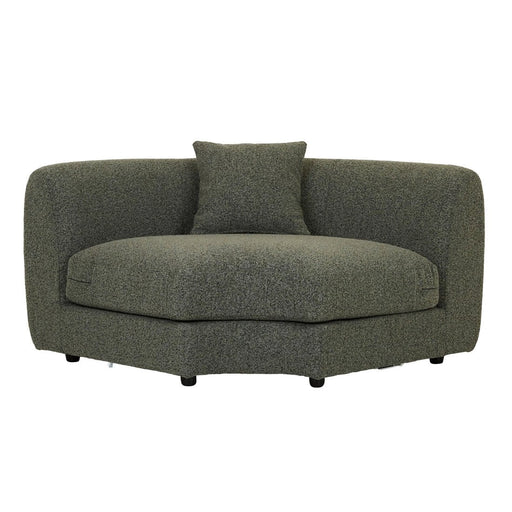 Madrid Curve Corner Sofa - Green Boucle