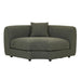 Madrid Curve Corner Sofa - Green Boucle