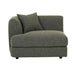 Madrid Curve Left Arm Sofa - Green Boucle