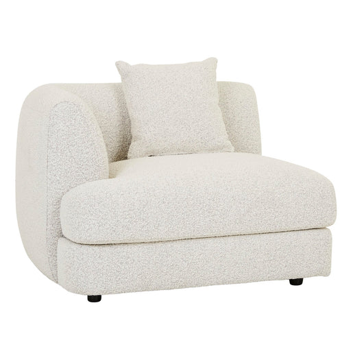 Madrid Curve Left Arm Sofa - Grey Speckle Boucle