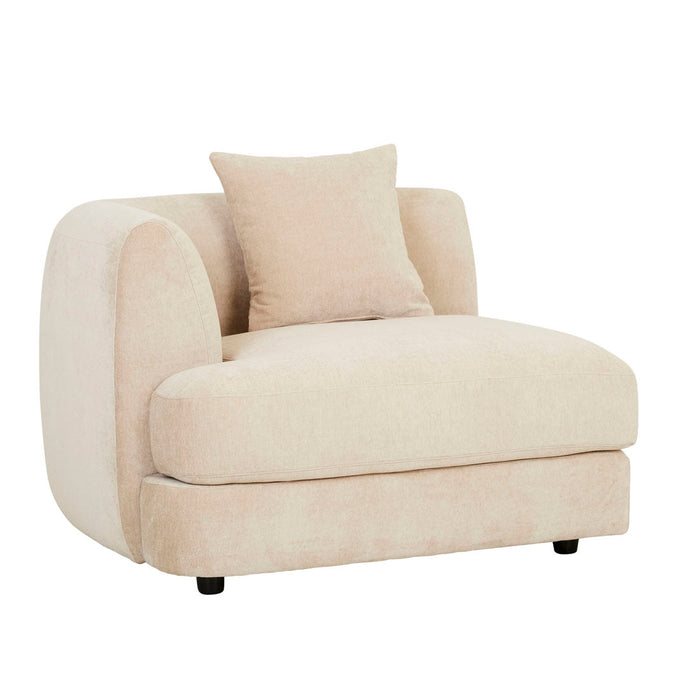 Madrid Curve Left Arm Sofa - Soft Wheat