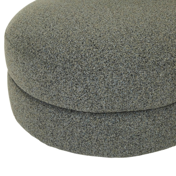 Madrid Curve Left Chaise Sofa - Green Boucle