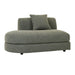 Madrid Curve Left Chaise Sofa - Green Boucle