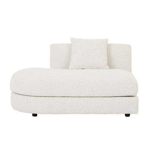 Madrid Curve Left Chaise Sofa - Grey Speckle Boucle