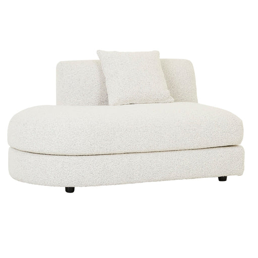 Madrid Curve Left Chaise Sofa - Grey Speckle Boucle