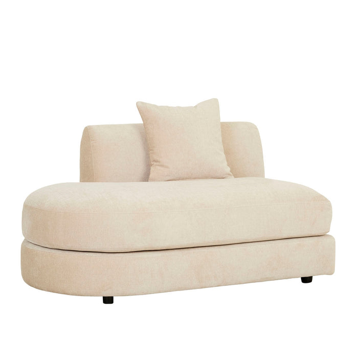 Madrid Curve Left Chaise Sofa - Soft Wheat