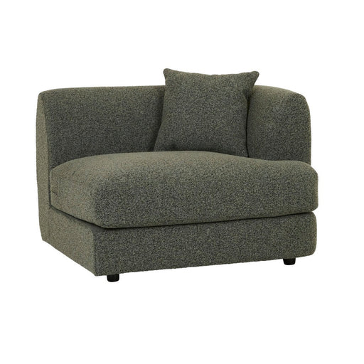Madrid Curve Right Arm Sofa - Green Boucle
