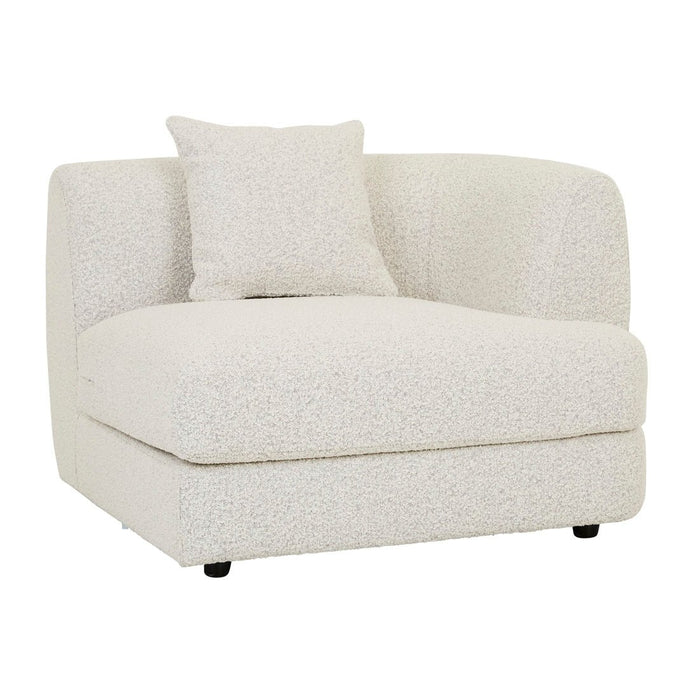 Madrid Curve Right Arm Sofa - Grey Speckle Boucle
