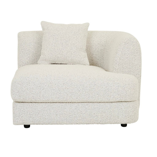 Madrid Curve Right Arm Sofa - Grey Speckle Boucle