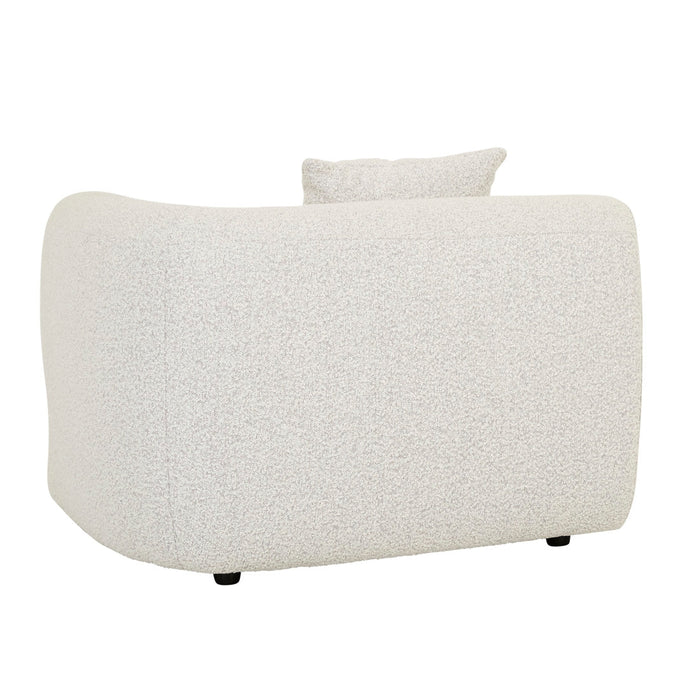 Madrid Curve Right Arm Sofa - Grey Speckle Boucle
