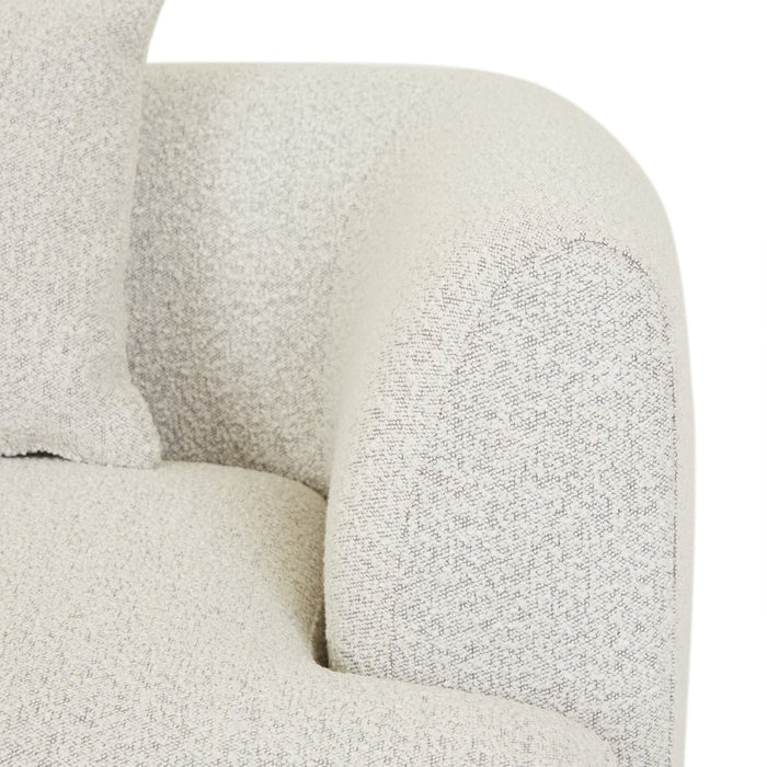 Madrid Curve Right Arm Sofa - Grey Speckle Boucle