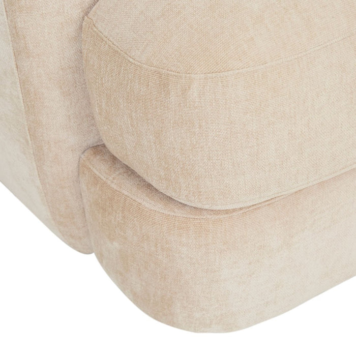 Madrid Curve Right Arm Sofa - Soft Wheat