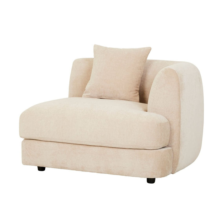 Madrid Curve Right Arm Sofa - Soft Wheat