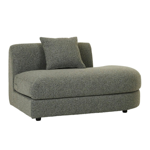 Madrid Curve Right Chaise Sofa - Green Boucle