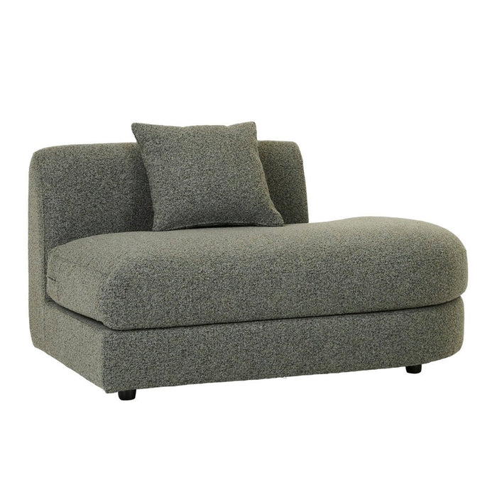 Madrid Curve Right Chaise Sofa - Green Boucle