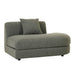 Madrid Curve Right Chaise Sofa - Green Boucle