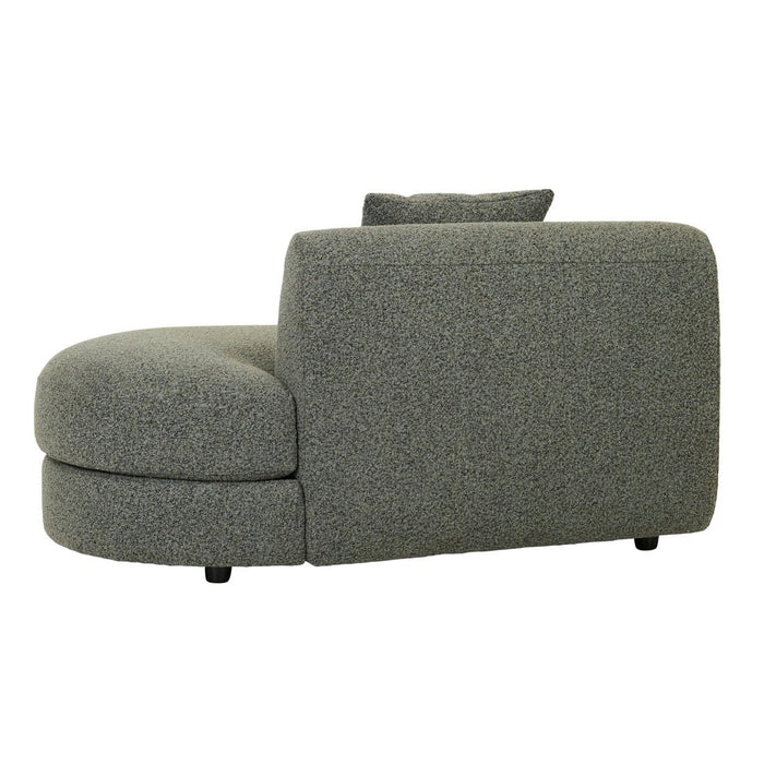 Madrid Curve Right Chaise Sofa - Green Boucle