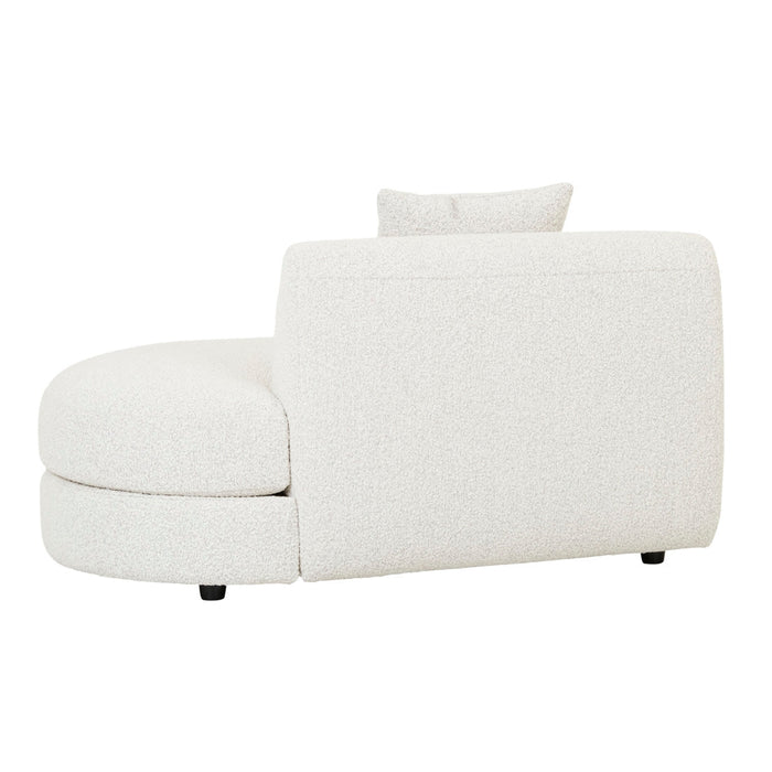 Madrid Curve Right Chaise Sofa - Grey Speckle Boucle