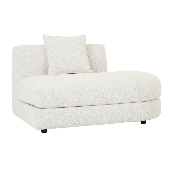 Madrid Curve Right Chaise Sofa - Grey Speckle Boucle