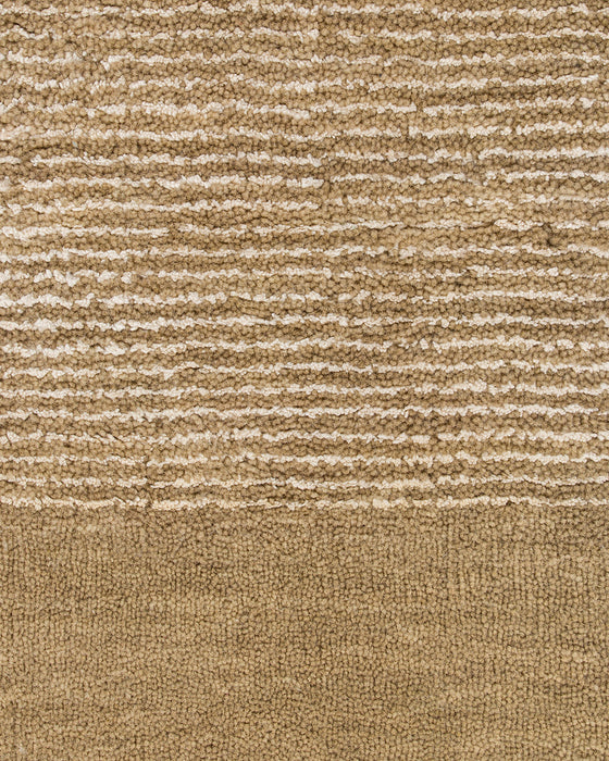 Mayfair Floor Rug in Wheat, close-up of the linen and wool pile and texture