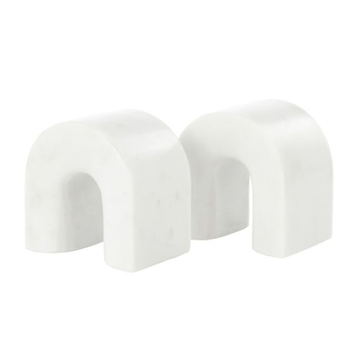 Mira Arc Marble Bookends Set
