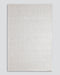 Nebraska Floor Rug in Natural White, the whole rug shown flat on a plain background
