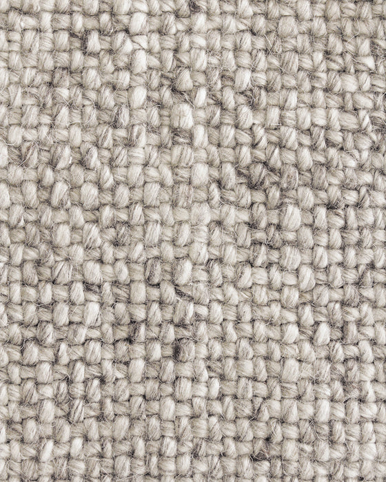 Nebraska Floor Rug in Pebble, close-up of the wool and viscose pile and texture