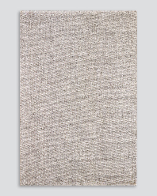 Nebraska Floor Rug in Pebble, the whole rug shown flat on a plain background