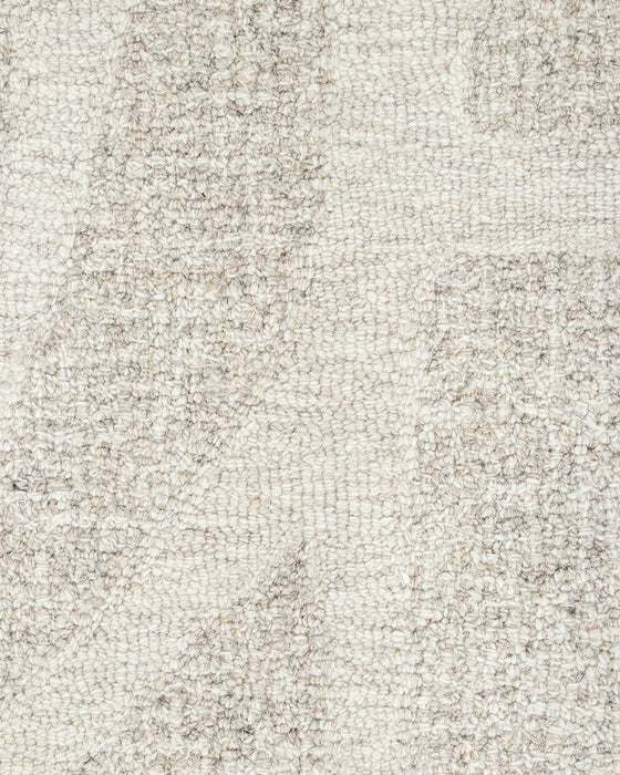 Maya Floor Rug in Oatmeal, close-up of the wool pile and texture