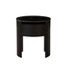 Oberon Crescent Marble Bedside - Matt Black Marble - Matt Dark Oak