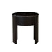 Oberon Crescent Marble Bedside - Matt Black Marble - Matt Dark Oak