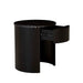 Oberon Crescent Marble Bedside - Matt Black Marble - Matt Dark Oak