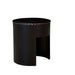 Oberon Crescent Marble Bedside - Matt Black Marble - Matt Dark Oak