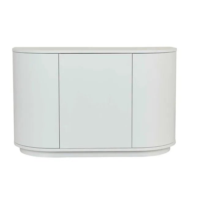 Oberon Crescent Storage Unit - White Grain Ash