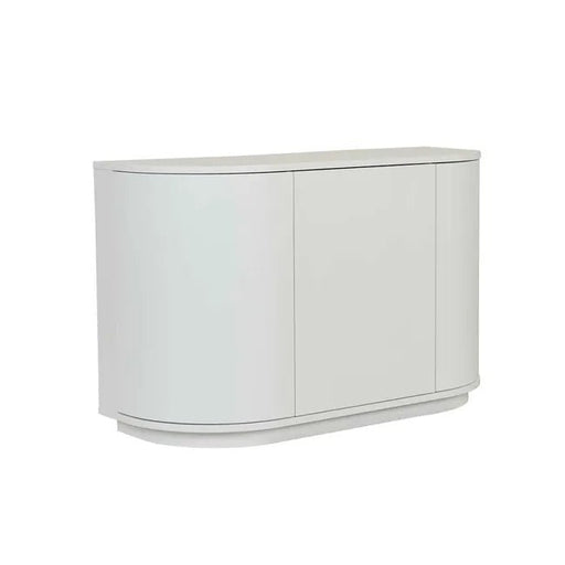 Oberon Crescent Storage Unit - White Grain Ash