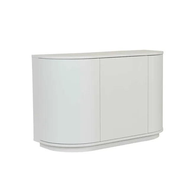 Oberon Crescent Storage Unit - White Grain Ash